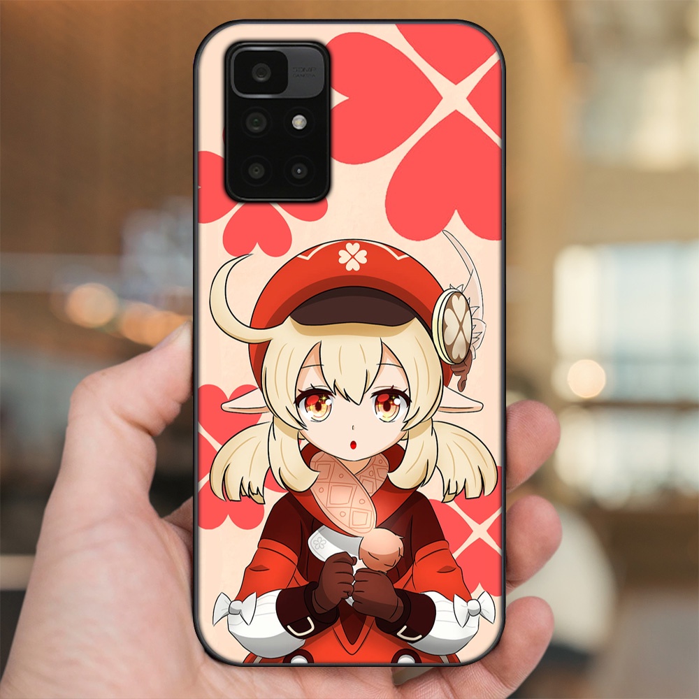 Ốp lưng Xiaomi Redmi 10 viền đen in hình Klee Genshin Impact