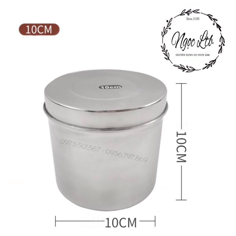 Hộp inox đựng bông cồn