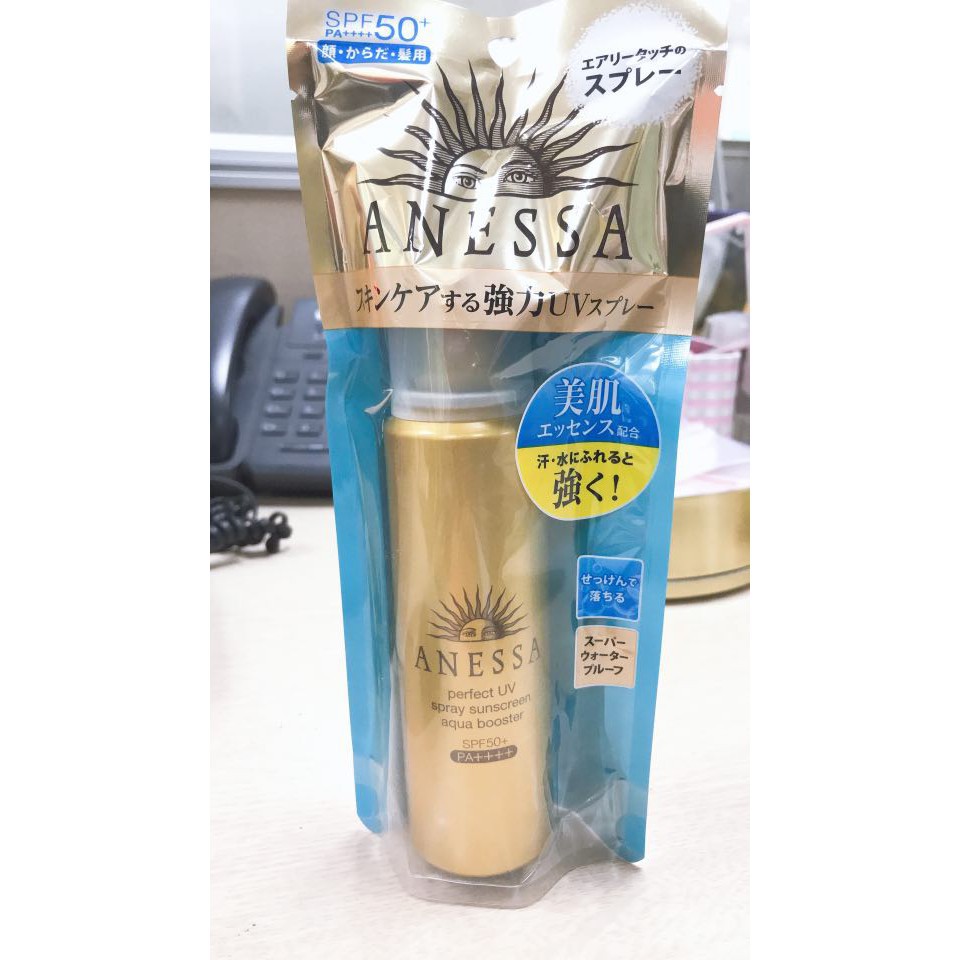 [Kim Quyên Cosmetics] Kem chống nắng dạng xịt Anessa Perfect UV Spray Suncreen Aqua Booster 60g ( Nhập khẩu) 