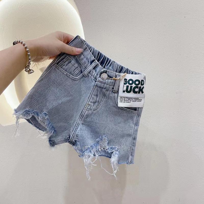 Quần Short Denim Rách Phong Cách Mới Cho Bé Gái Sm