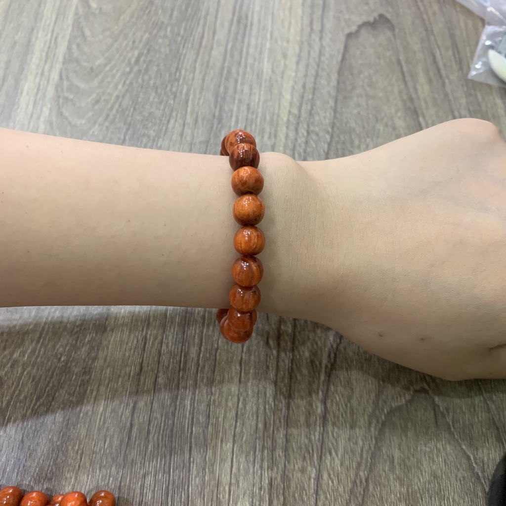 Vòng tay gỗ Huyết Long thấu quang đem lại may mắn - tài lộc/thơm nức