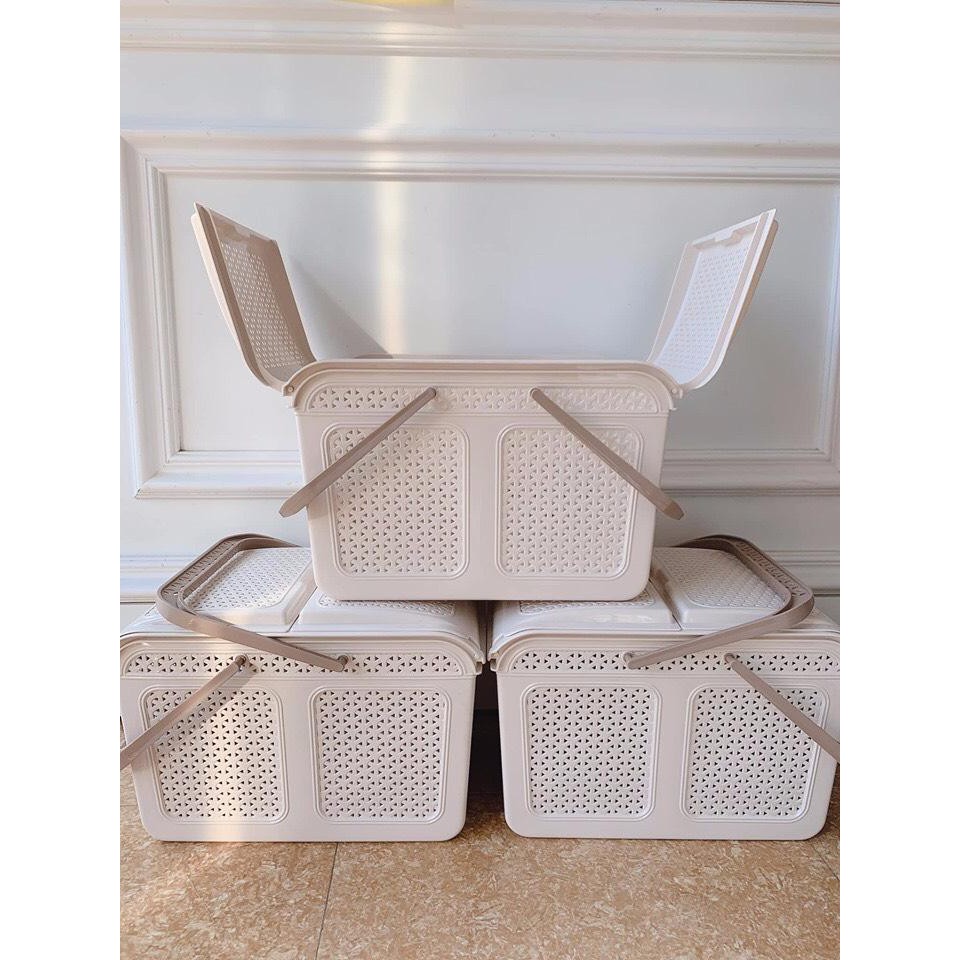 Làn nhựa đựng đồ đi sinh cho mẹ và bé, Giỏ đựng đồ sơ sinh cho bé hàng cao cấp