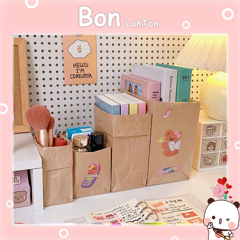 Túi Giấy Kraft Đựng Đồ Dùng Văn Phòng Phẩm Chống Thấm Nước - Túi Giấy Xi Măng Đựng Đồ