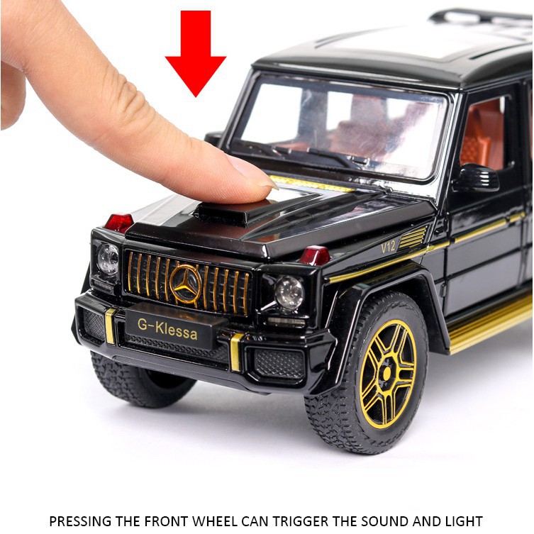 Xe mô hình tĩnh Mercedes Benz AMG G63 tỉ lệ 1:24, chất liệu hợp kim cao cấp, thiết kế tinh xảo