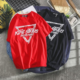 Áo thun nữ form rộng tay lỡ hình tam giác trắng đen đỏ áo thun nam tay lỡ áo thun Unisex bền đẹp ( cam kết như hình )