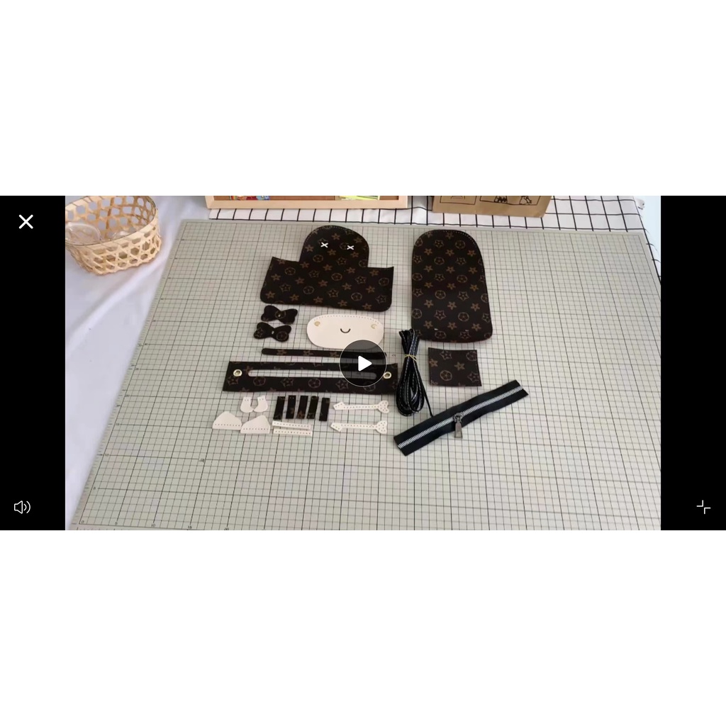 Túi dệt tay dễ thương tự làm túi đeo vai chất liệu