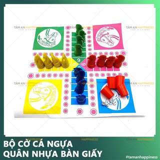 [FreeShip]  Bộ cờ cá ngựa bàn giấy quân nhựa đẹp