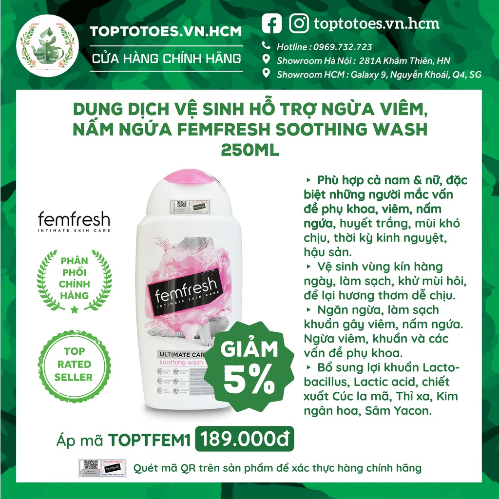 Dung dịch vệ phụ nữ Femfresh Daily Intimate Wash Anh Quốc 150ml/ 250ml [NHẬP KHẨU CHÍNH HÃNG 100%]