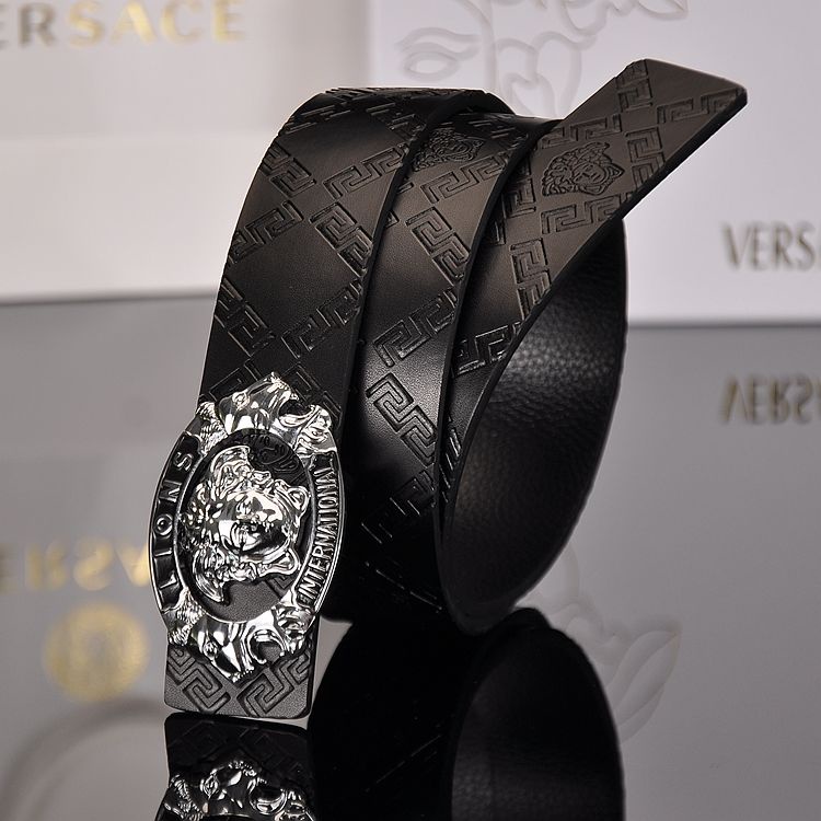 Thắt Lưng Versace Họa Tiết Sọc Caro Thời Trang Cho Nam