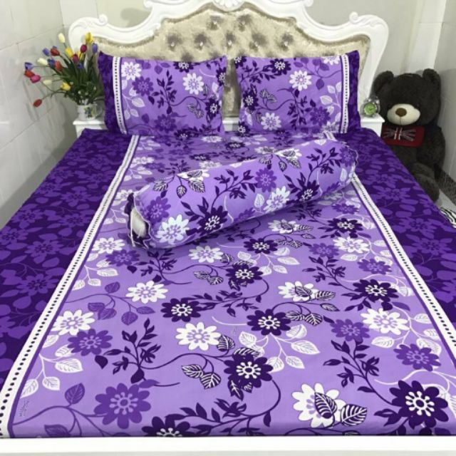 BỘ GA CHUN + 3 VỎ GỐI THUN HQ