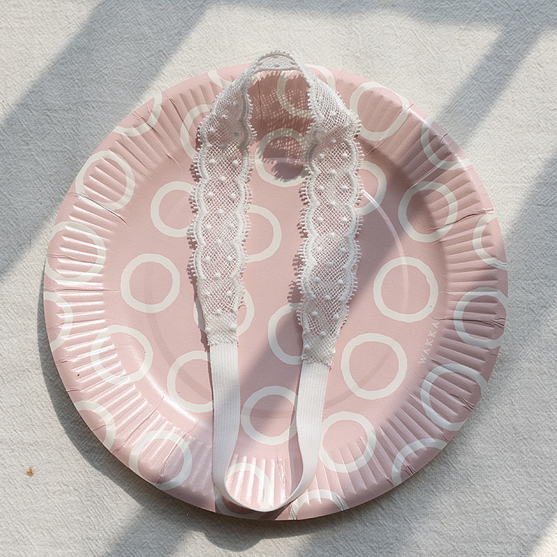 Băng đô turban dây mảnh màu trắng phong cách Hàn quốc xinh xắn cho bé gái