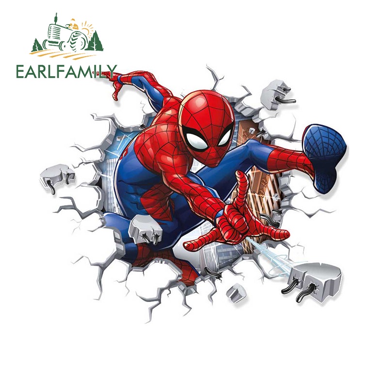 Sticker Người Nhện Marvel Dán Trang Trí Xe Hơi / Xe Máy Chống Thấm Nước 13Cmx10.9Cm