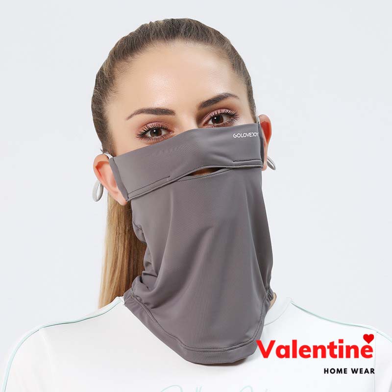 Khẩu trang chống nắng nam nữ nhiều màu trùm cổ vai , chống tia UV UPF50+ chất cotton lụa  mã VAK0148 | BigBuy360 - bigbuy360.vn