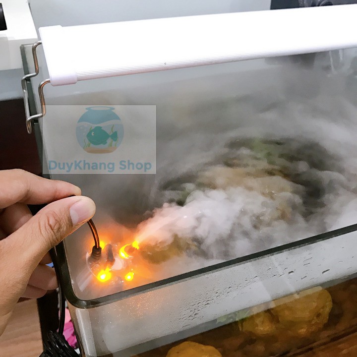Máy Tạo Khói, Máy Phun Sương Mini, Cho Hồ Cá Cảnh, Hồ Thủy Sinh, Hồ Non Bộ, Tiểu Cảnh, Chậu Nước Thủy Tinh, Nguồn Adapte