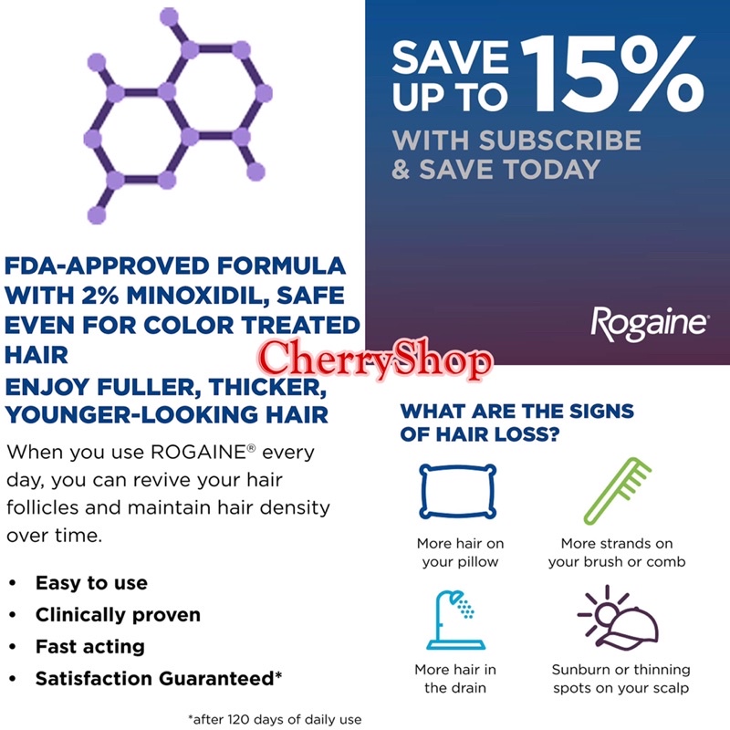 Mọc tóc cho nam Men's Rogaine 5% Minoxidil Solution