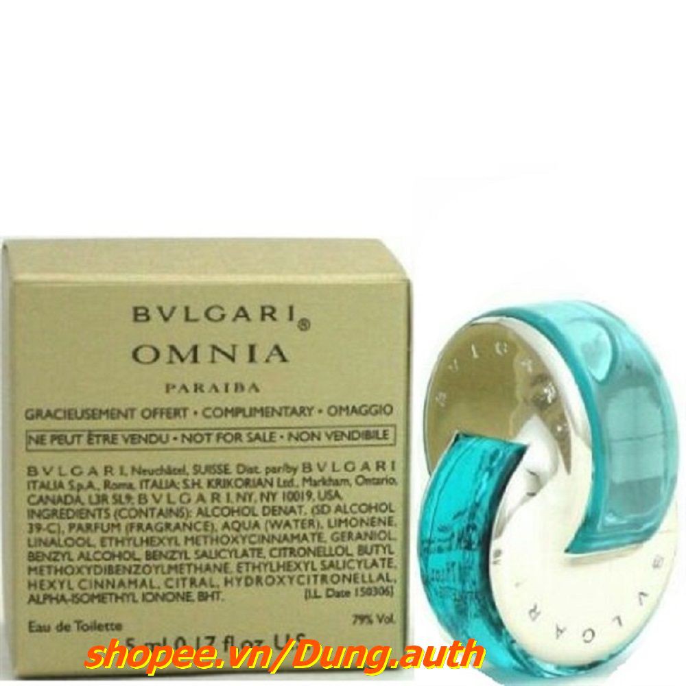 Nước Hoa Nữ 5ml Bvlgari Omnia Paraiba EDT Chính Hãng.