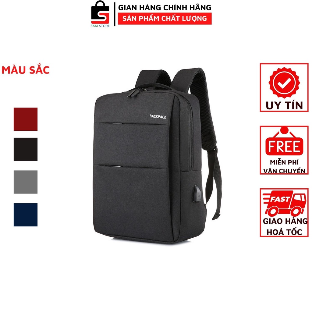 Balo laptop nam nữ 15,6 inch chống sốc,balo du lịch thời trang giá rẻ phong cách Hàn Quốc có cổng sạc USB