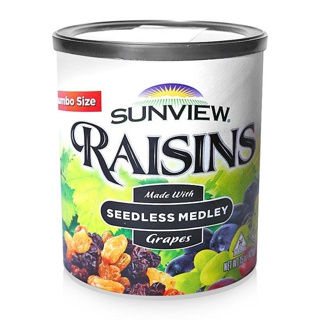 Hộp nho khô Raisins Sunview 425g hạn dùng 12 tháng.