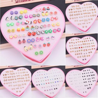 Hộp 36 đôi khuyên tai nhiều kiểu đáng yêu cho nữ