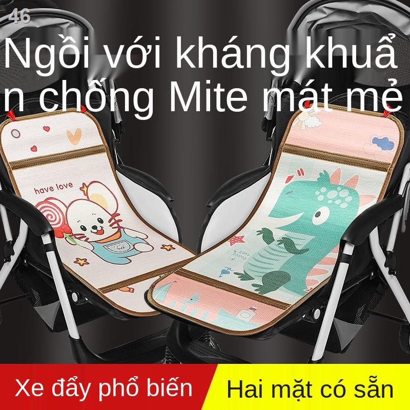 Ithảm xe đẩy trẻ em, mùa hè thoáng khí cho em băng lụa, chiếu mát hai mặt, sơ sinh, trúc đa năng