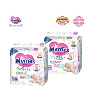 Combo 2 Tã dán Merries NB90 (DƯỚI 5KG)