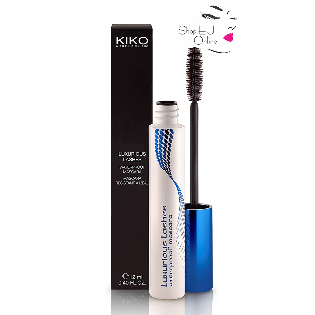 Mascara Chống Nước Dài Mi Cong Mi Kiko Luxurious Lashes Waterproof Mascara Kiko Milano Italy