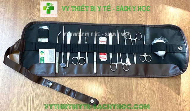 Bộ tiểu phẫu 18 món có túi chia đựng  (Bộ phẫu thuật thực hành