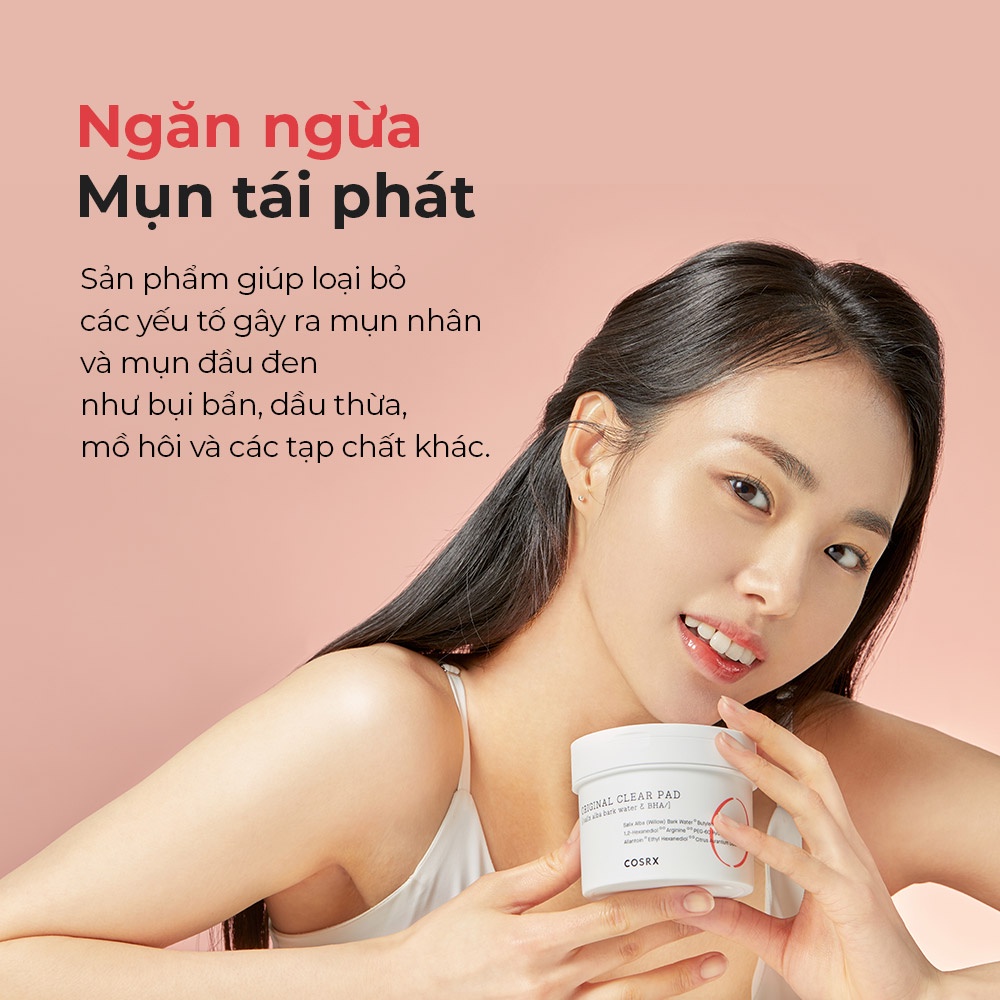 [COSRX OFFICIAL] Bộ set Sữa rửa mặt Good morning độ pH thấp 150ml + Hộp 70 bông toner tẩy tế bào chết BHA One step original pad