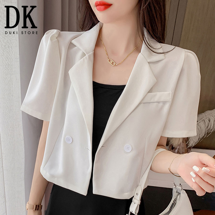 [HOT] Áo khoác blazer, áo vest blazer nữ droptop dáng lửng vai bồng cực xinh - DUKI STORE