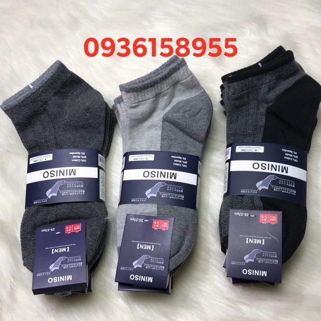 Combo 10 đôi tất xuất nhật Mi.niso MEN cổ thấp loại đẹp ( mã 006 )