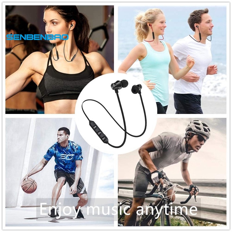 Tai Nghe Nhét Tai Thể Thao XT11 Kết Nối Bluetooth Không Dây Có Micro Và Dây Đeo Cổ