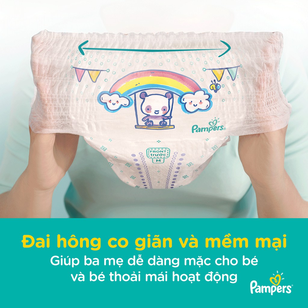 Bộ 2 Tã/Bỉm quần Pampers Giữ Dáng Mới Gói Cực Đại M74/L68/XL62/XXL56:M74