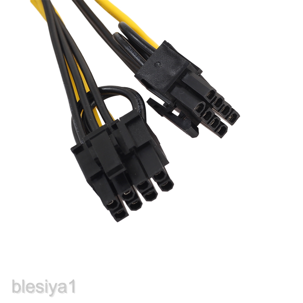 6Pin Female to 2x8-Pin (6+2) Male PCI Express Power Adapter Splitter Cable