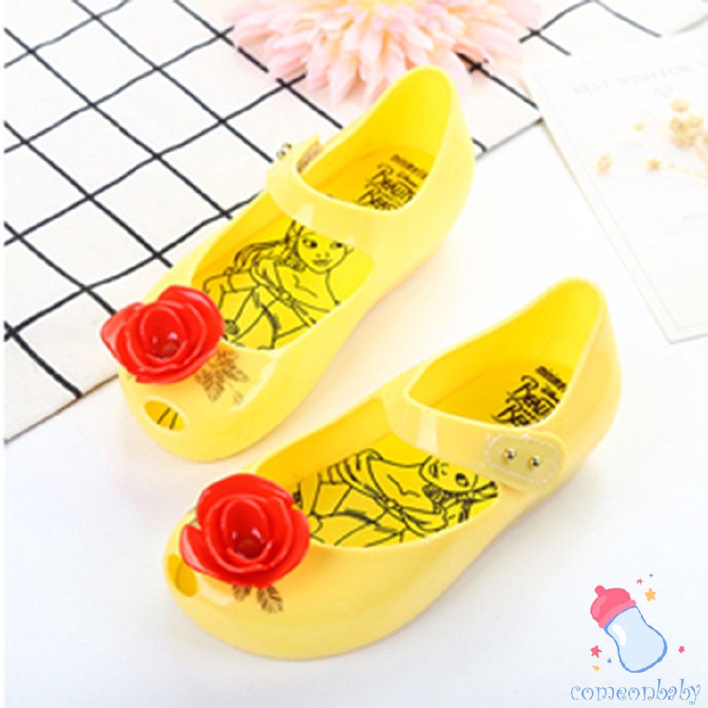 Giày Búp Bê Nhựa Mềm Chống Trượt Cho Bé Gái