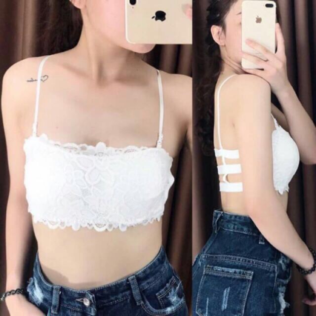 Áo bra ren quây khong dây 3 dây đệm