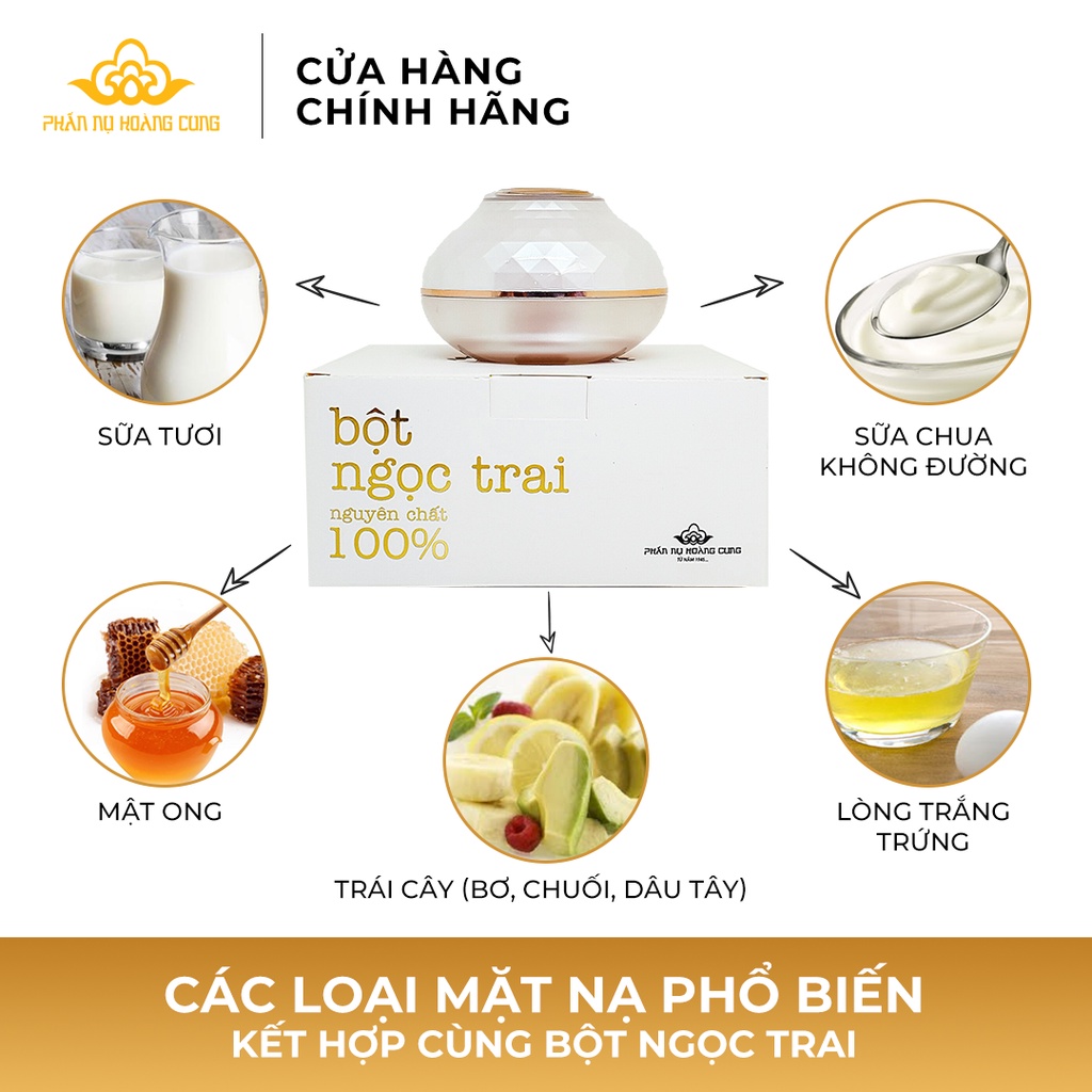 Bột ngọc trai nguyên chất 100% Phấn Nụ Hoàng Cung 15gram/hộp