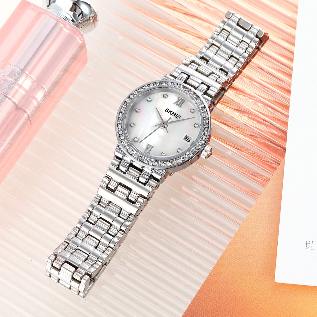 Đồng Hồ Quartz Nữ SKMEI Q030 Chống Thấm Nước, Chất Liệu Thép Không Gỉ
