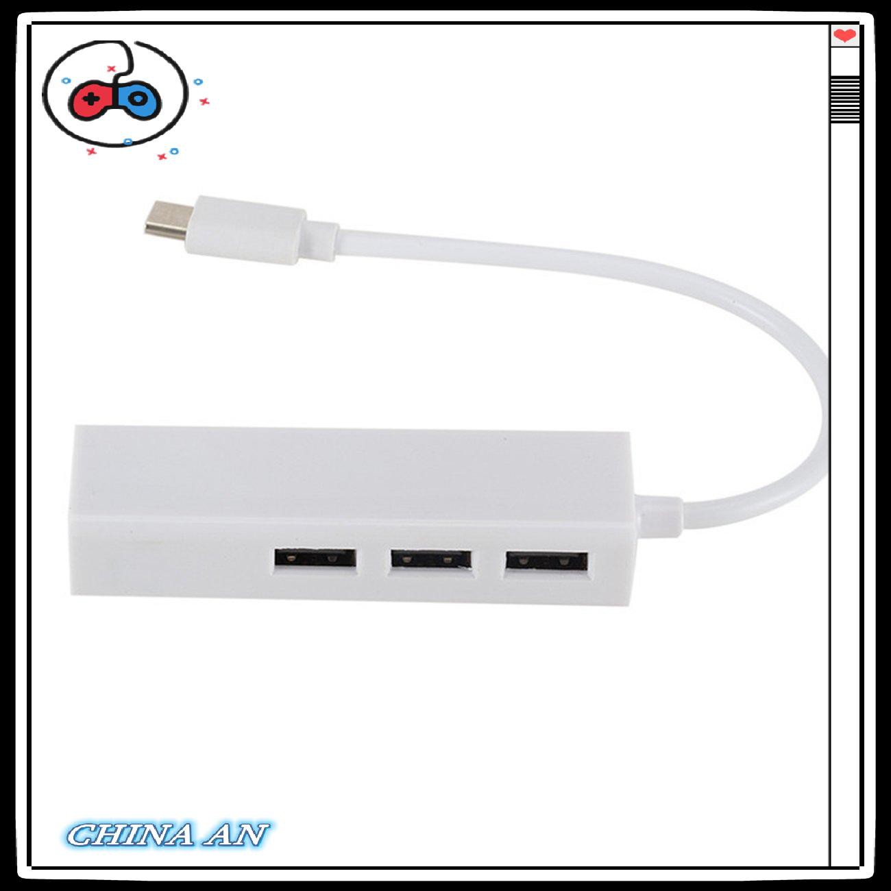 ⚡Hot sản phẩm/Multiple USB-C USB 3.1 Type-C To USB RJ45 Ethernet Lan Adapter Hub Cable