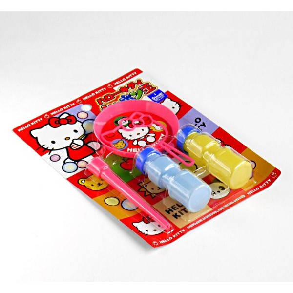 Bộ thổi bong bóng xà phòng hình mèo Kitty, gấu Pooh Hàng Nhật Chính Hãng