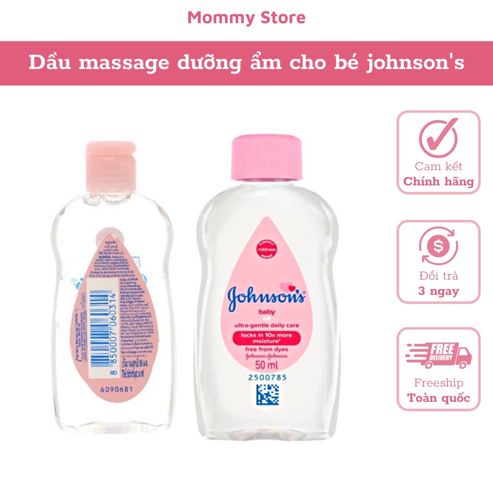 Dầu massage Johnson's dùng dưỡng ẩm cho da bé