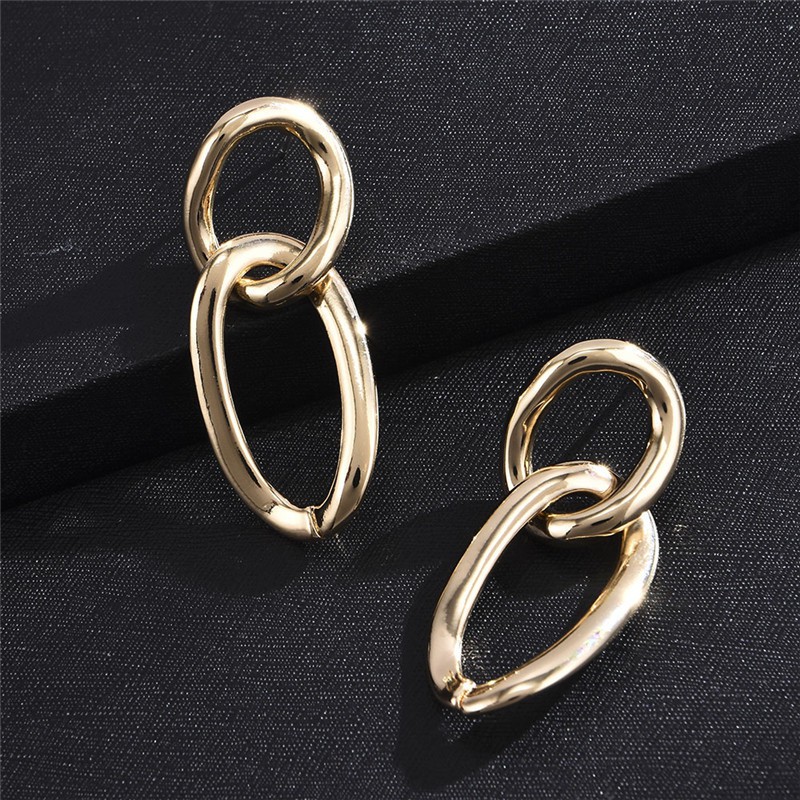 Bông Tai Hàn Quốc Dạng Xích Mạ Bạc S925 Sang Chảnh Mainia Shop