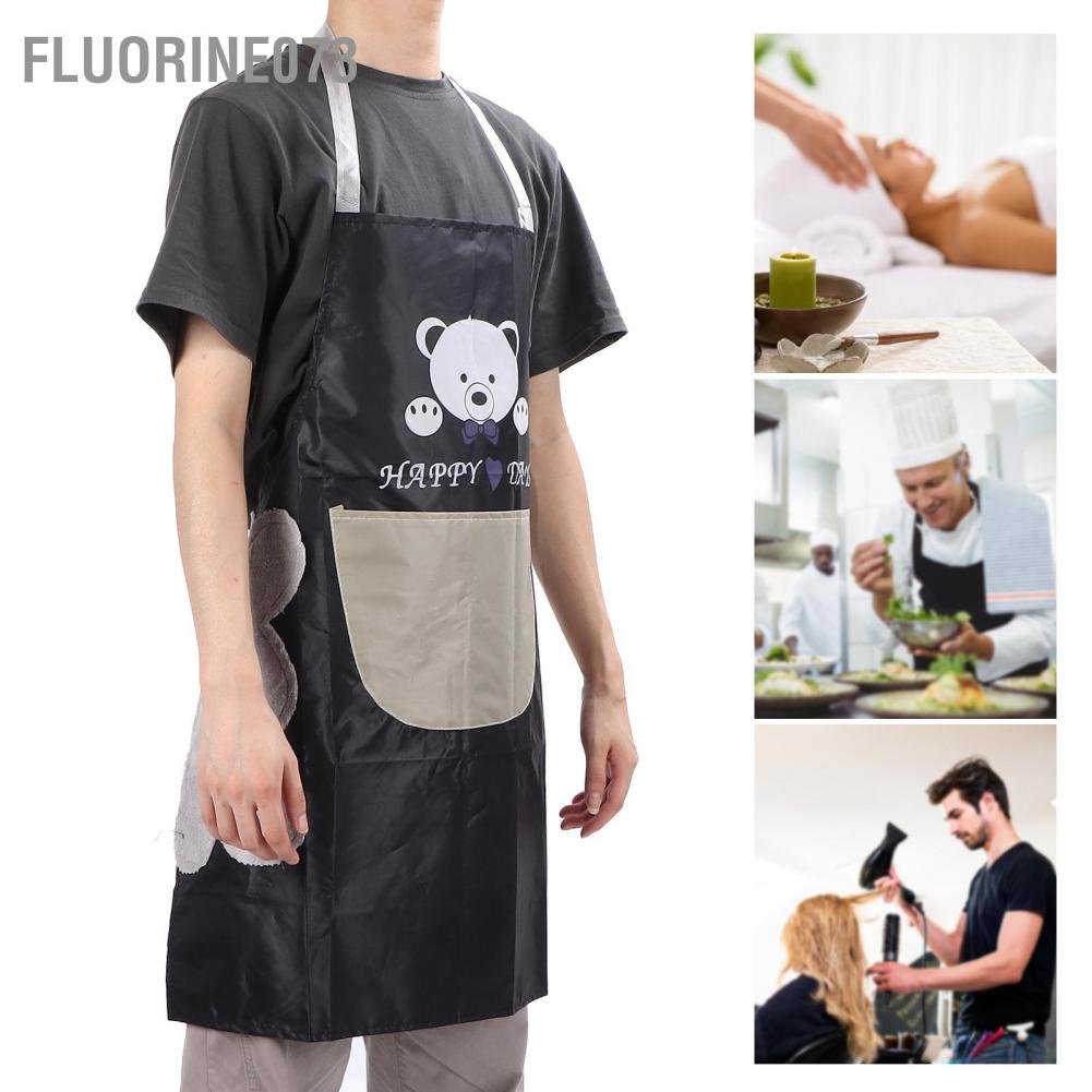 [Hàng mới về] Tạp dề polyester chống thấm nước thời trang có túi hỗ trợ làm móng tay/ nấu ăn