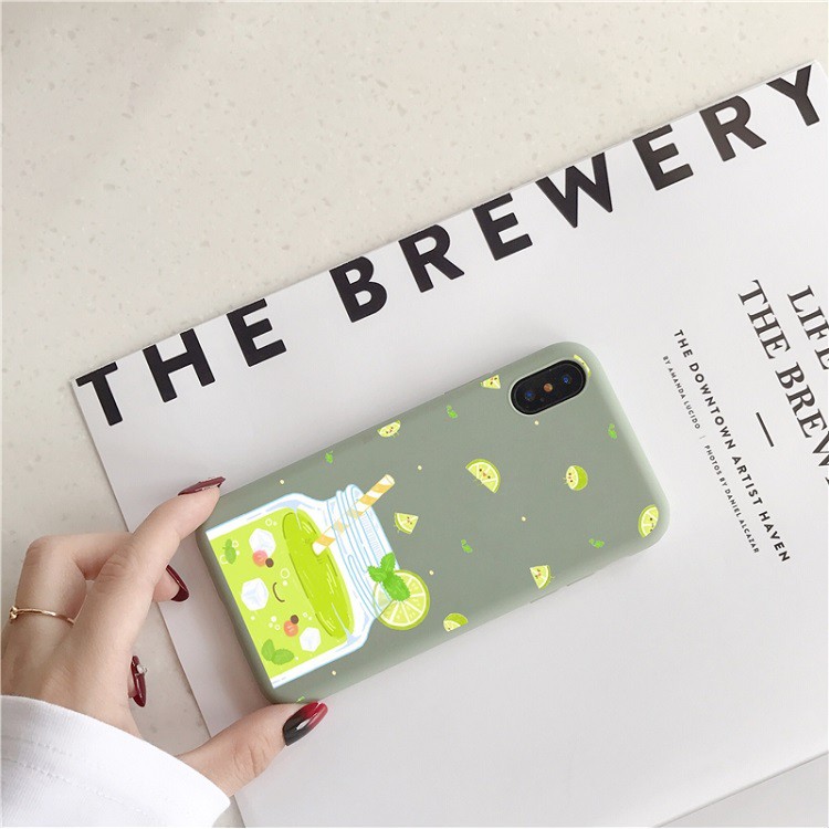 Ốp lưng Iphone FREESHIP 50K trái cây Lemon &amp; Melon cho điện thoại iphone 6 6s 6P 6sP 7P 8P X XS