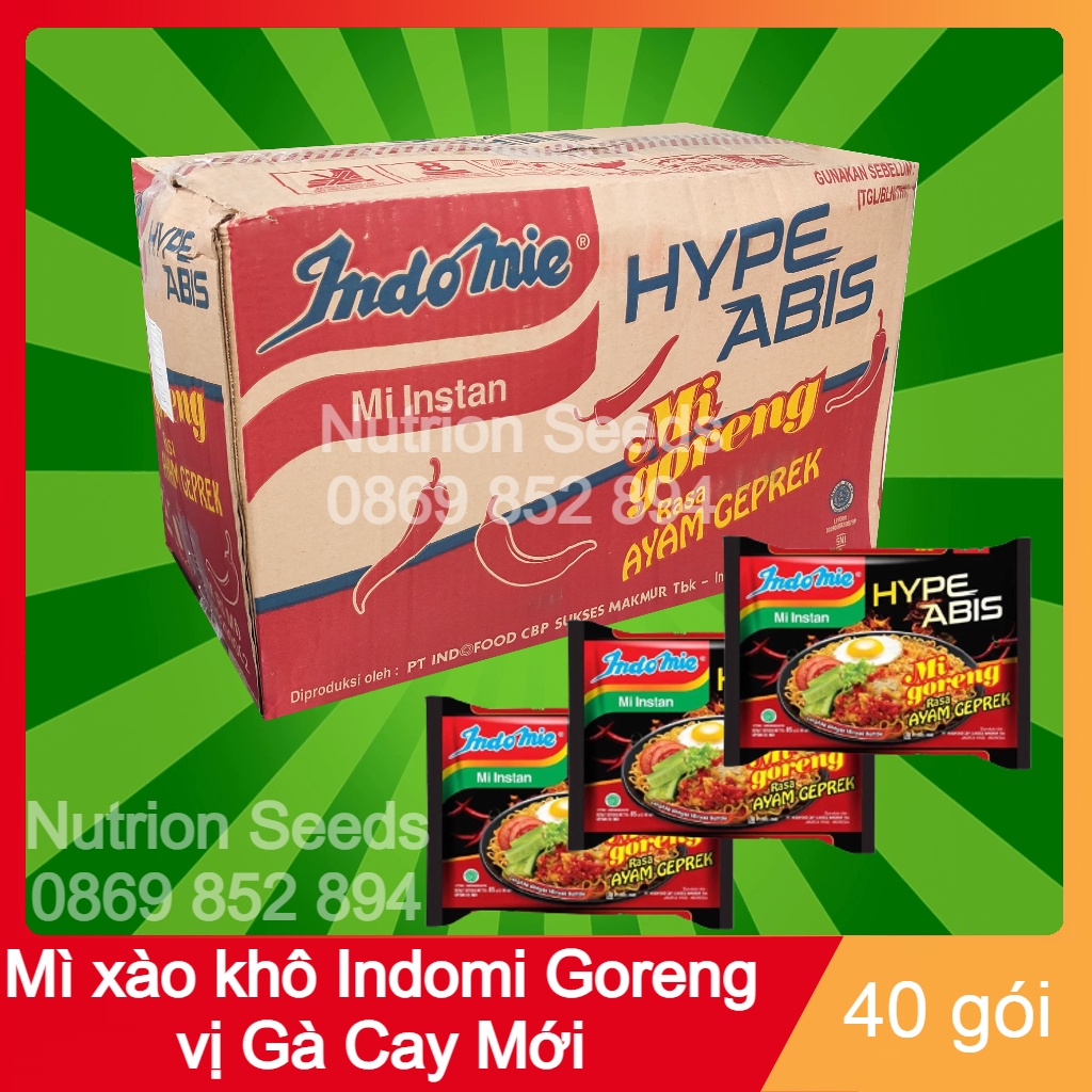 Mì Xào Khô / Mì Trộn Indomie Mì Goreng vị GÀ CAY mới nhất siêu HOT cho tín đồ mì cay