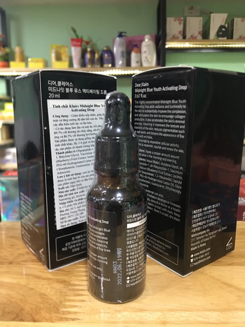 Serum #Klairs 𝐌𝐢𝐝𝐧𝐢𝐠𝐡𝐭 𝐁𝐥𝐮𝐞 𝐘𝐨𝐮𝐭𝐡 𝐀𝐜𝐭𝐢𝐯𝐚𝐭𝐢𝐧𝐠 𝐃𝐫𝐨𝐩 (chính hãng, date mới)