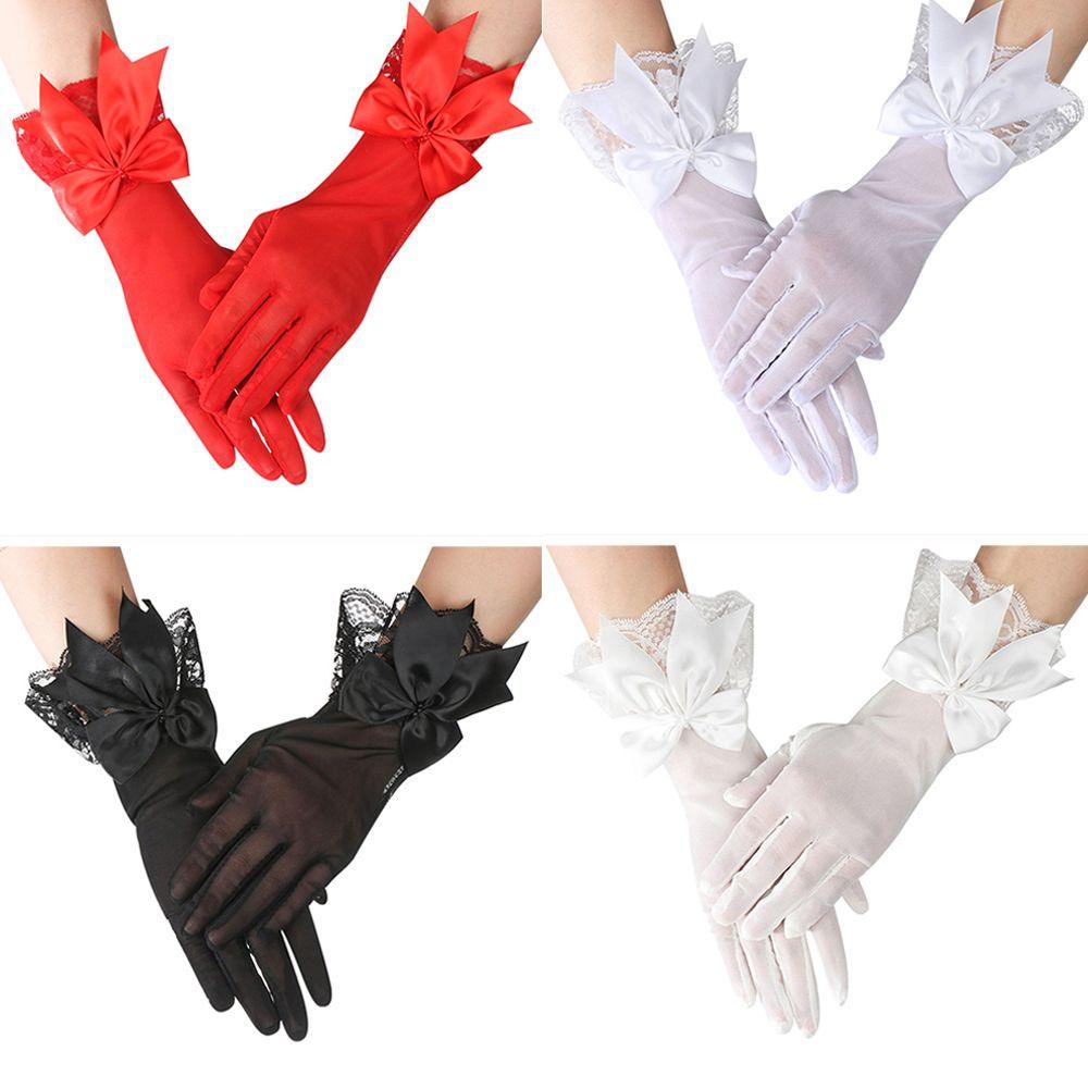 XIANTIN Găng Tay Lái Xe Chất Liệu Chiffon Phối Ren Thời Trang