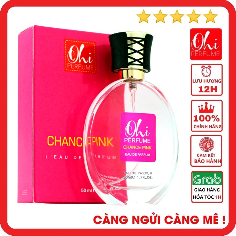 Nước Hoa Nữ-Ohi Chance pink 50ml Mùi Thơm Dịu Nhẹ Quyến Rũ Thanh Lịch