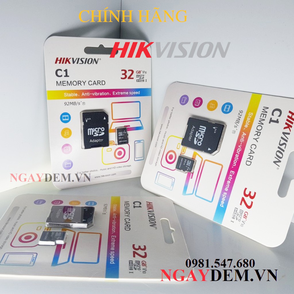 Thẻ Nhớ Micro SD Hikvision 32Gb Class 10 - Bảo Hành 2 Năm -Hàng Chính Hãng Chuyên Dụng Cho Camera | BigBuy360 - bigbuy360.vn