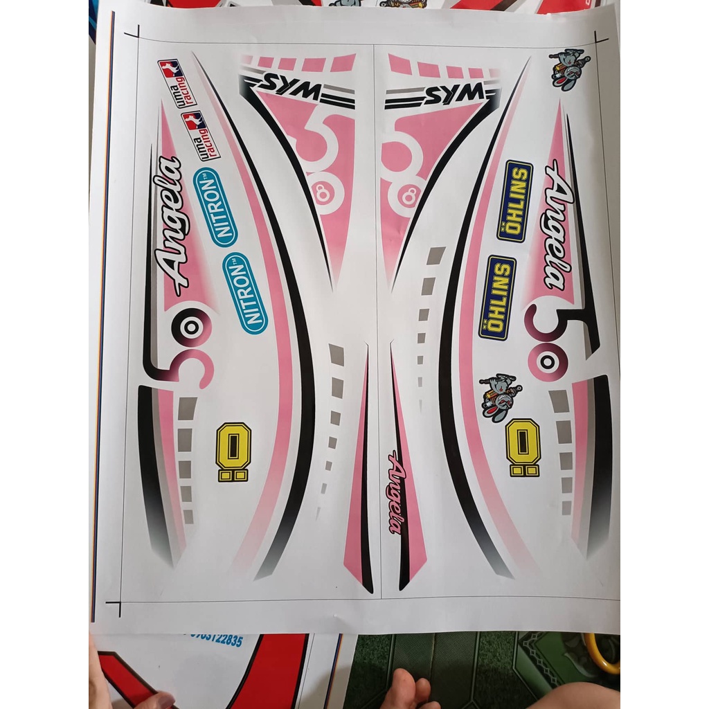 tem rời angela 50 hồng phấn xe trắng