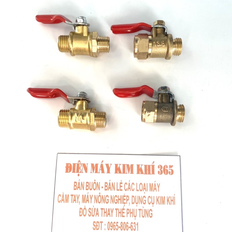 Van Bi Khoá Đồng Ren 14 mm - Dùng Làm Béc Rửa Xe Máy Lạnh - Phụ Kiện Rửa Xe